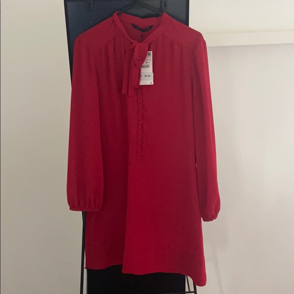 Zara tie front dress